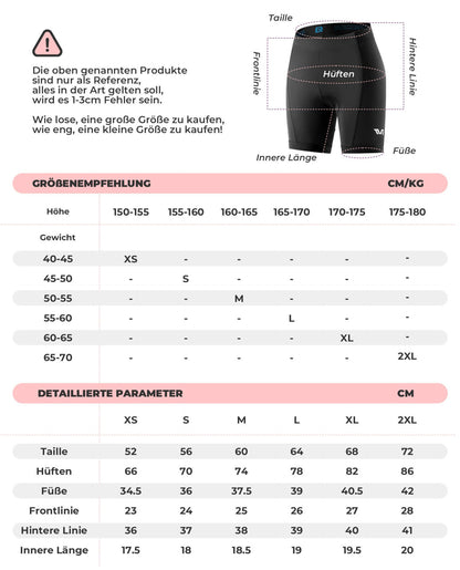 ROCKBROS TVI Damen Radlerhose Gepolstert Fahrradhose Schnell Trocknend - Fahrradhose ROCKBROS - EU - NooMii