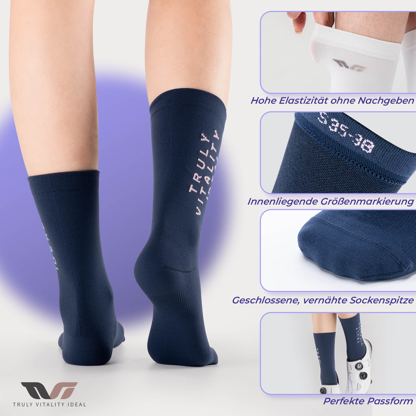 ROCKBROS TVI Damen Sportsocken Atmungsaktive Fahrradsocken Sommer - Fahrradsocken ROCKBROS - EU - NooMii
