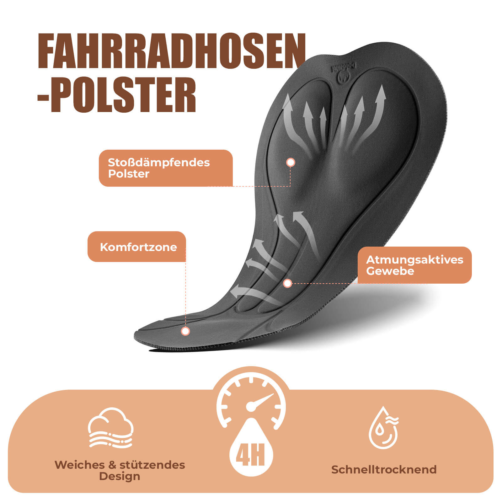 ROCKBROS TVI Lange Trägerhose Fahrradhose mit Sitzpolster Abnehmbare - Fahrradhose ROCKBROS - EU - NooMii