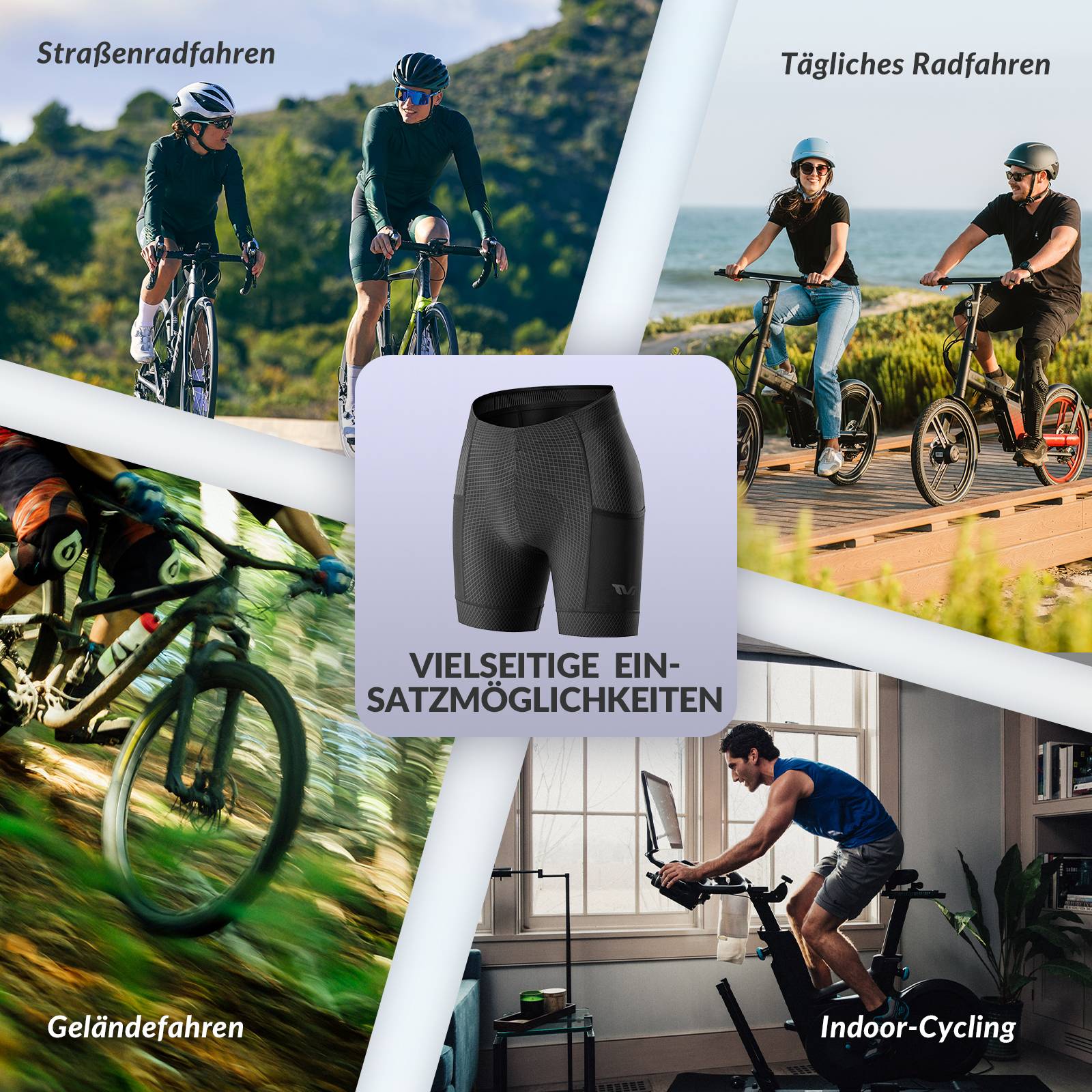 ROCKBROS TVI Radlerhose Damen Gepolstert mit Tasche Atmungsaktive - Fahrradhose ROCKBROS - EU - NooMii