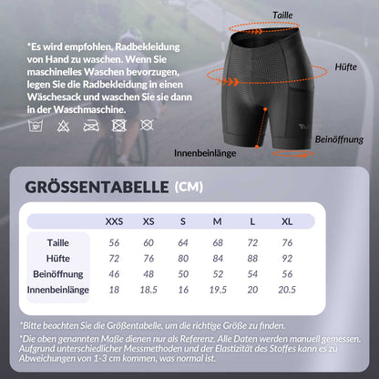 ROCKBROS TVI Radlerhose Damen Gepolstert mit Tasche Atmungsaktive - Fahrradhose ROCKBROS - EU - NooMii