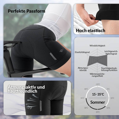 ROCKBROS TVI Radlerhose Damen Gepolstert mit Tasche Atmungsaktive - Fahrradhose ROCKBROS - EU - NooMii