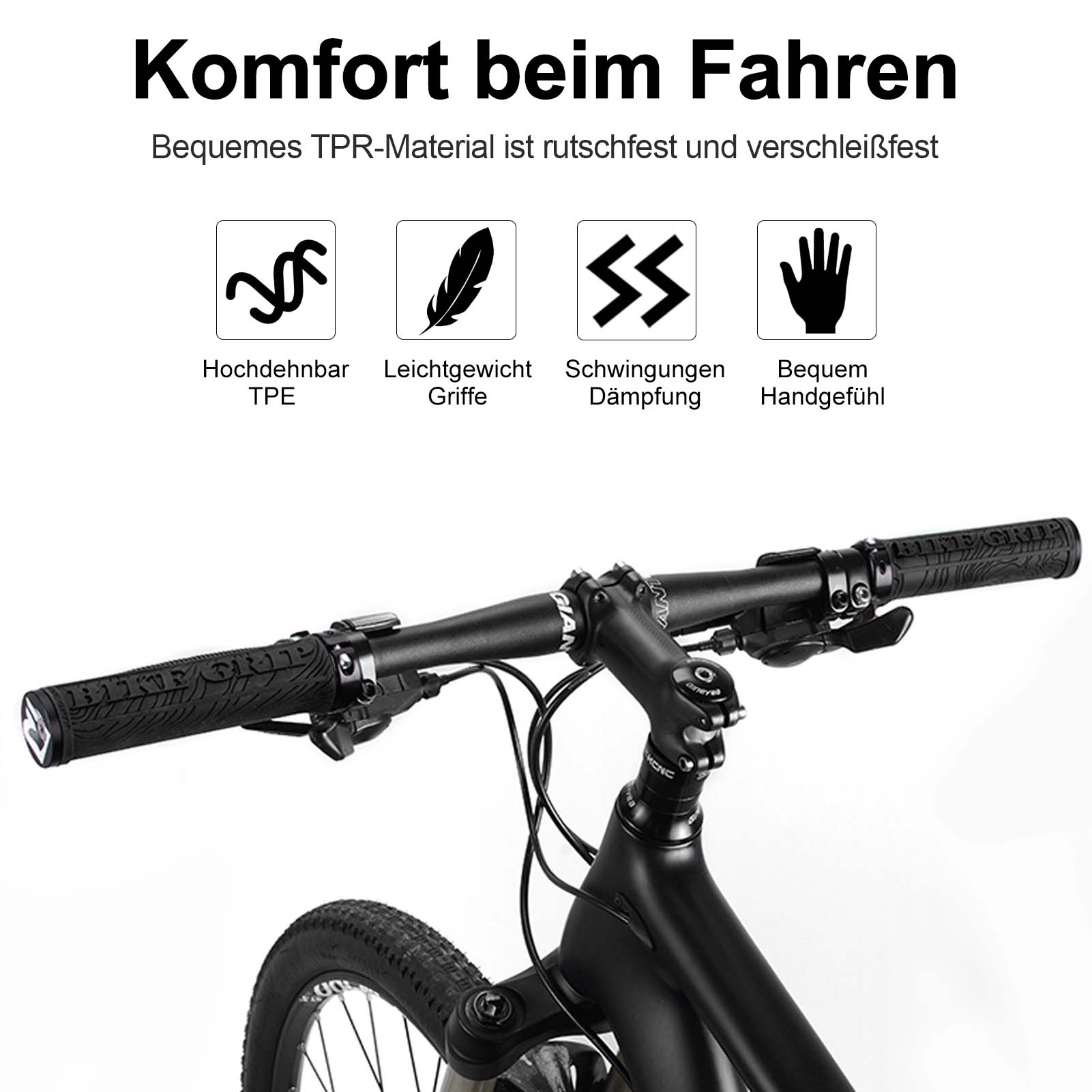 ROCKBROS Ultra - Leicht Fahrradgriffe aus Gummi mit Aluminium Lock - on Design - Fahrradgriffe ROCKBROS - EU - NooMii