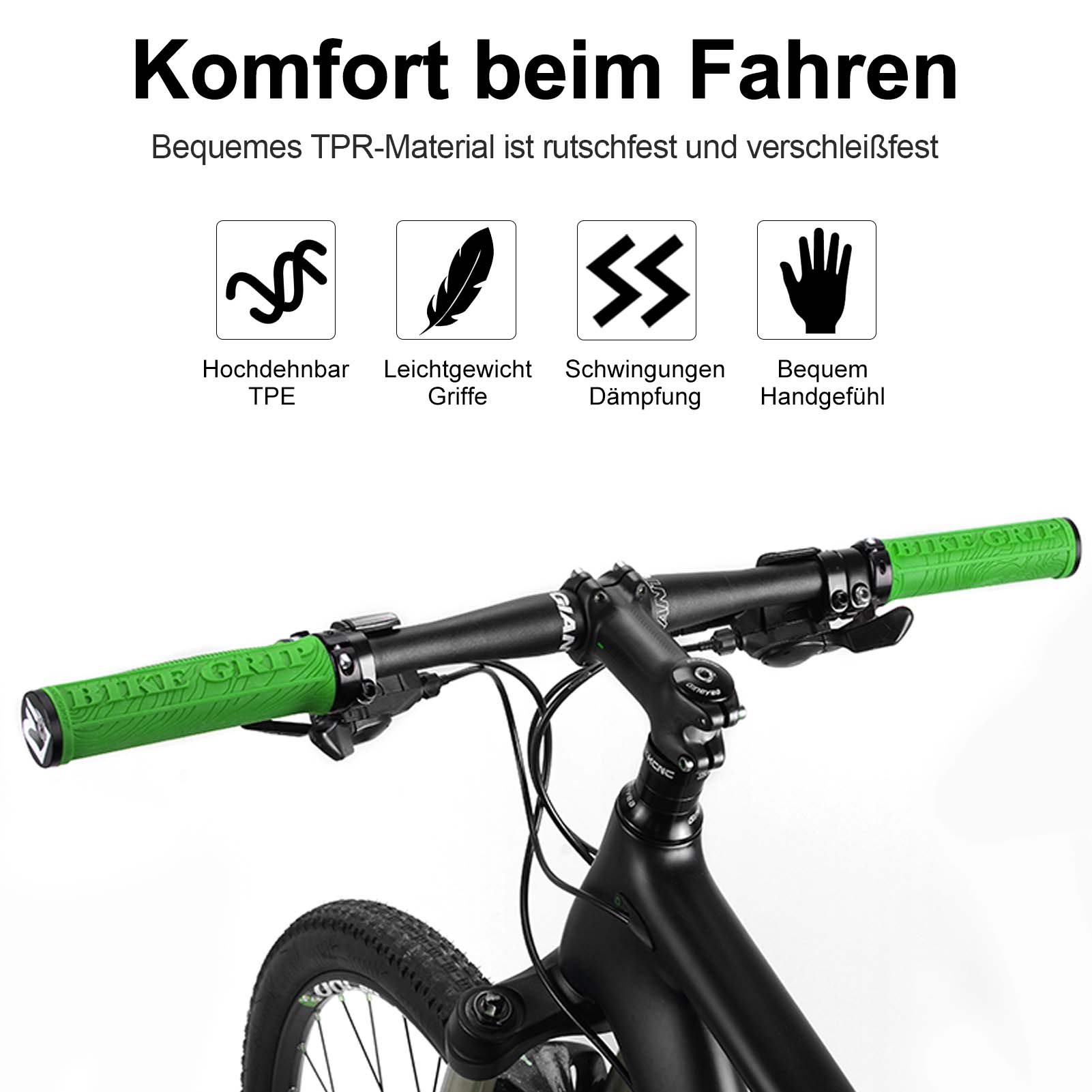 ROCKBROS Ultra - Leicht Fahrradgriffe aus Gummi mit Aluminium Lock - on Design - Fahrradgriffe ROCKBROS - EU - NooMii
