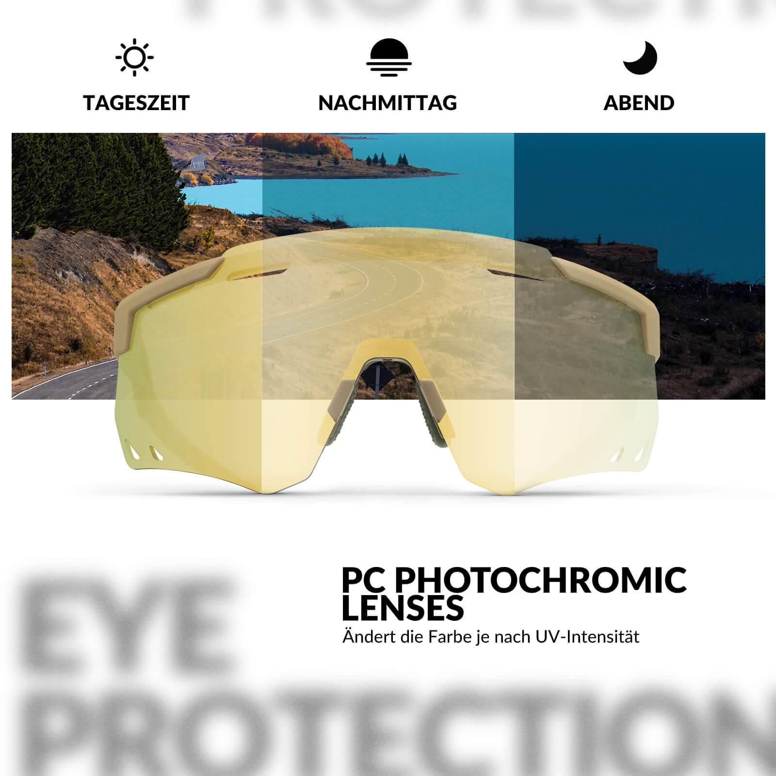 ROCKBROS Ultraleicht Fahrradbrille Selbsttönende Sonnenbrille mit UV400 - Schutz - Fahrradbrille ROCKBROS - EU - NooMii