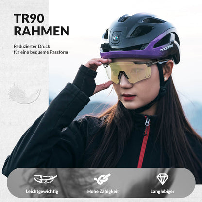 ROCKBROS Ultraleicht Fahrradbrille Selbsttönende Sonnenbrille mit UV400 - Schutz - Fahrradbrille ROCKBROS - EU - NooMii