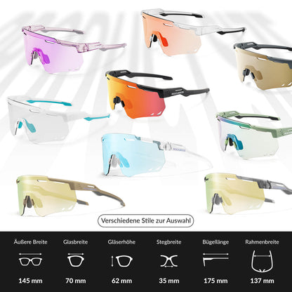 ROCKBROS Ultraleicht Fahrradbrille Selbsttönende Sonnenbrille mit UV400 - Schutz - Fahrradbrille ROCKBROS - EU - NooMii