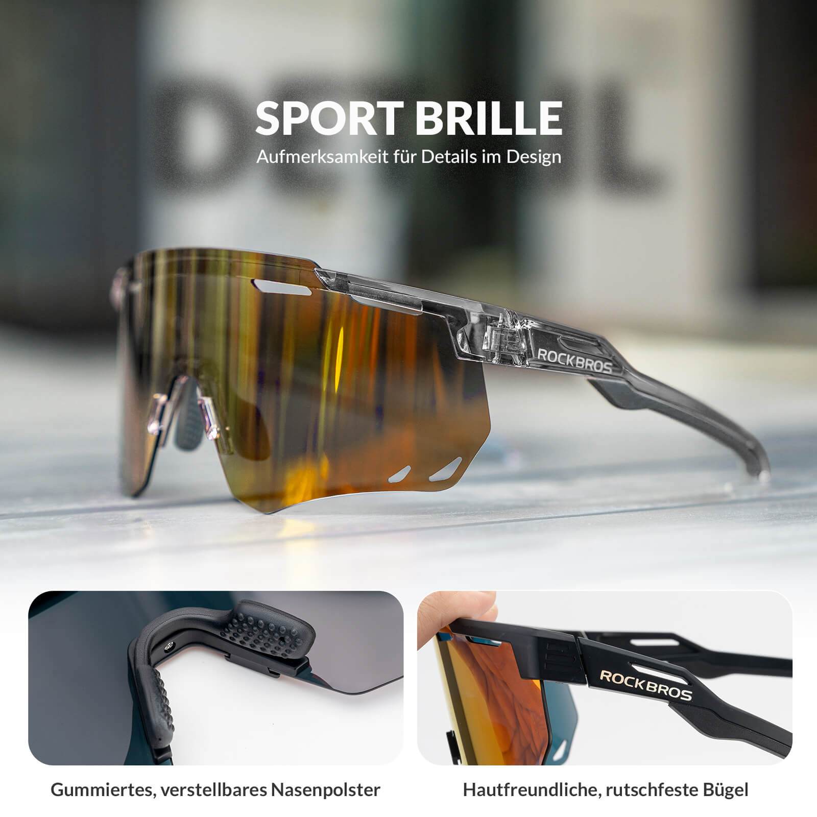 ROCKBROS Ultraleicht Fahrradbrille Selbsttönende Sonnenbrille mit UV400 - Schutz - Fahrradbrille ROCKBROS - EU - NooMii