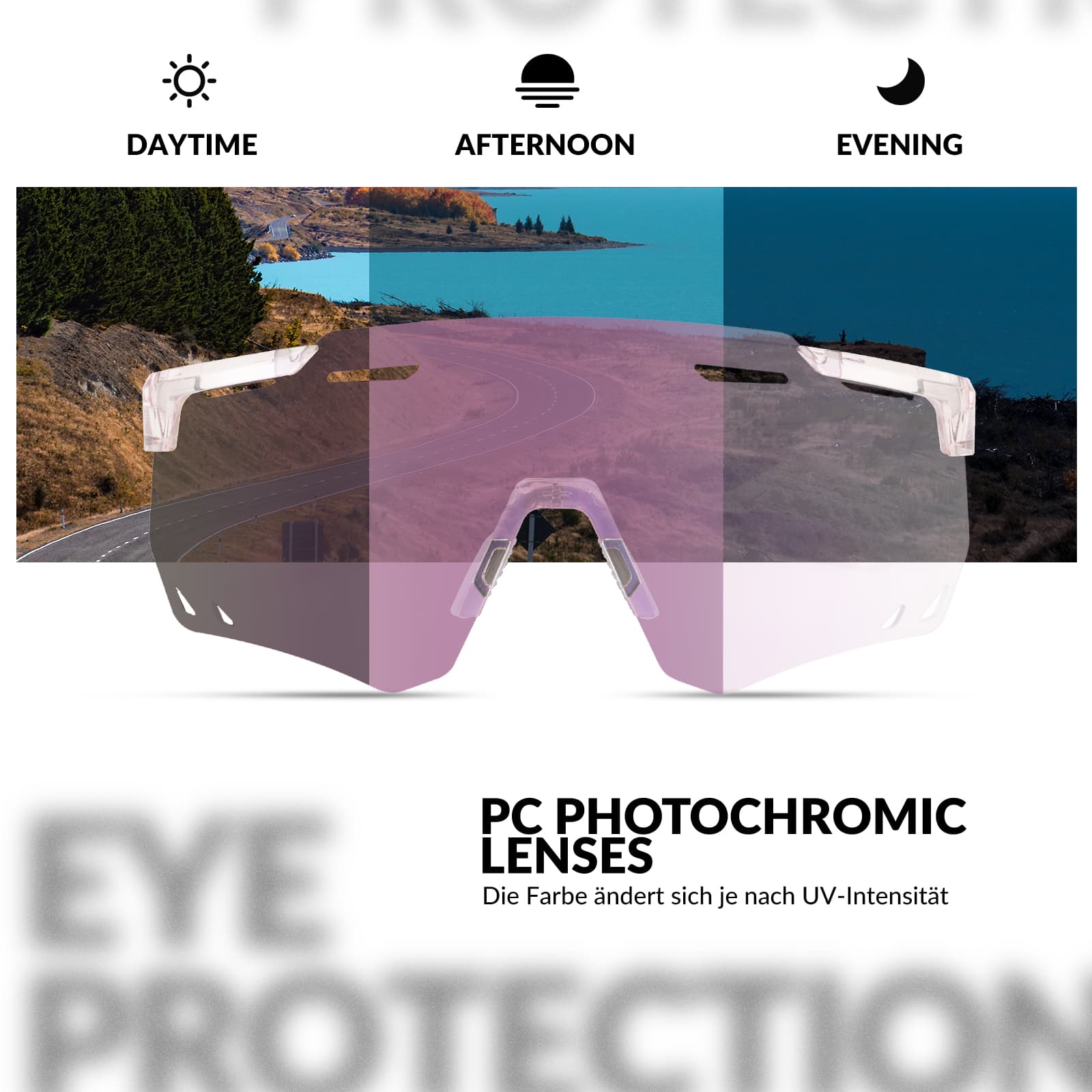 ROCKBROS Ultraleicht Fahrradbrille Selbsttönende Sonnenbrille mit UV400 - Schutz - Fahrradbrille ROCKBROS - EU - NooMii