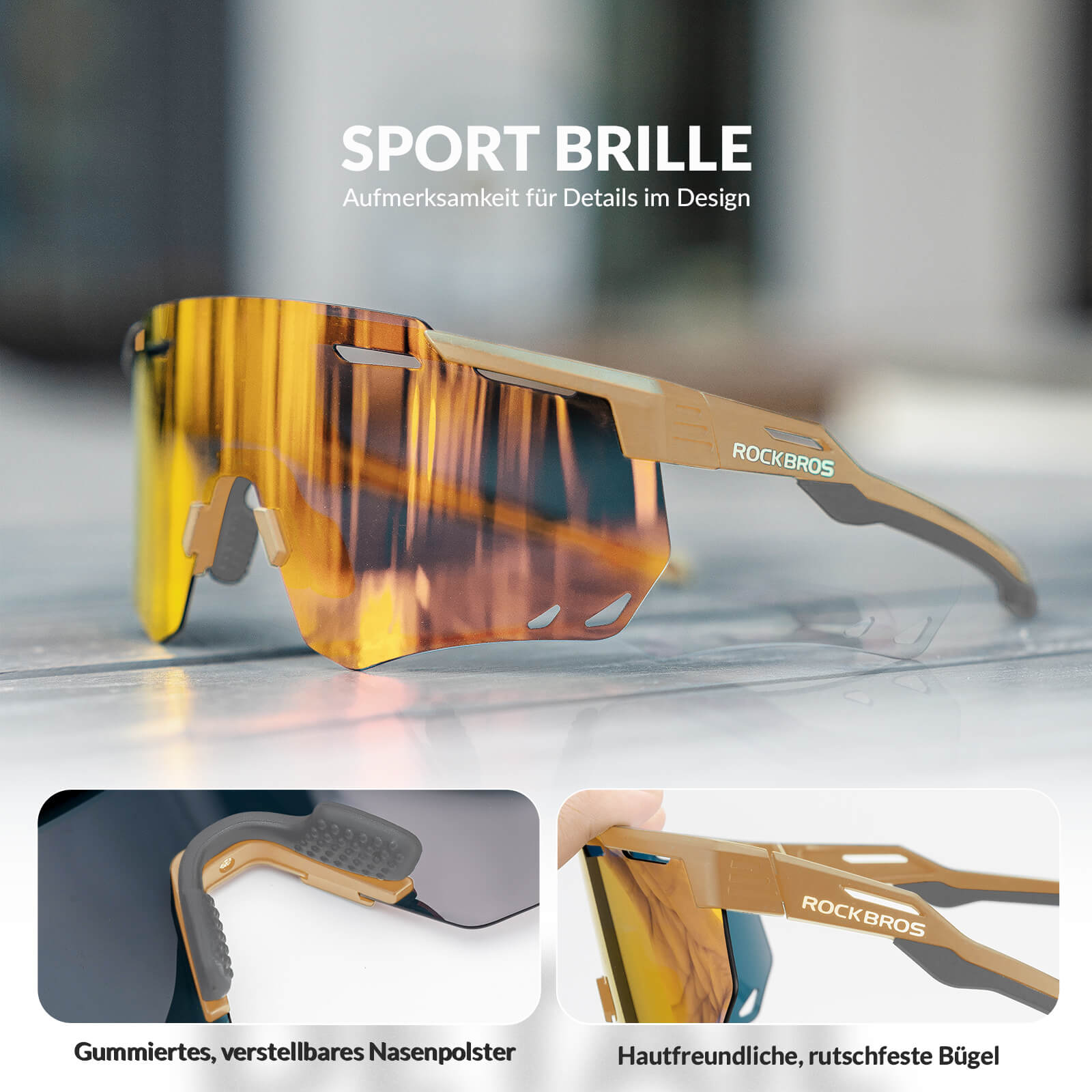 ROCKBROS Ultraleicht Fahrradbrille Selbsttönende Sonnenbrille mit UV400 - Schutz - Fahrradbrille ROCKBROS - EU - NooMii