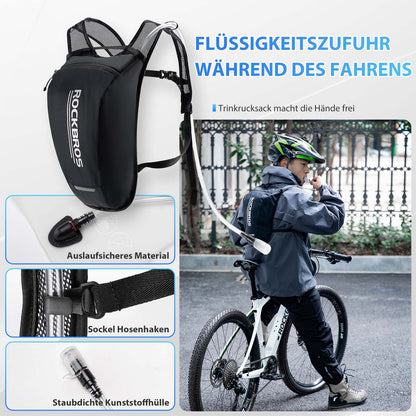 ROCKBROS Ultraleicht Trinkblase Rucksack Fahrradrucksack mit Trinksystem 2L - Rucksack ROCKBROS - EU - NooMii