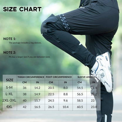 ROCKBROS Unisex Beinlinge Beinwärmer Winddicht Warm Schwarz S - 4XL - Fahrrad Mütze ROCKBROS - EU - NooMii