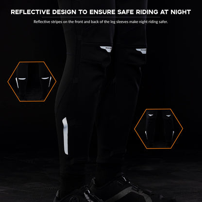 ROCKBROS Unisex Beinlinge Beinwärmer Winddicht Warm Schwarz S - 4XL - Fahrrad Mütze ROCKBROS - EU - NooMii