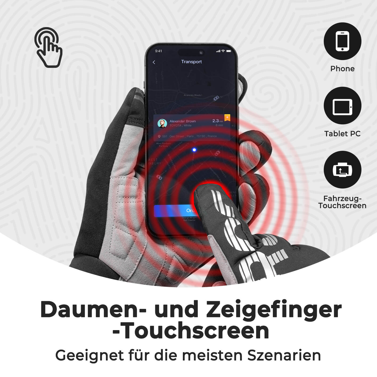 ROCKBROS Vollfinger Handschuhe Fahrradhandschuhe mit Touchscreenfunktion - Fahrradhandschuhe ROCKBROS - EU - NooMii