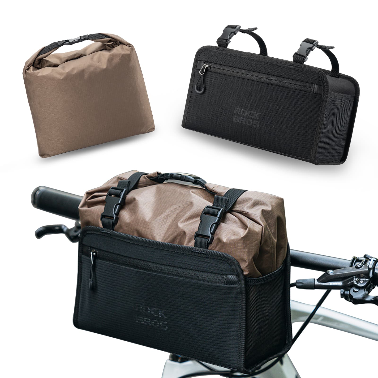 ROCKBROS Wasserdicht Lenkertasche Abnehmbar Fahrradkorb ca.5,5L - Fahrradtaschen ROCKBROS - EU - NooMii