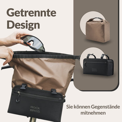 ROCKBROS Wasserdicht Lenkertasche Abnehmbar Fahrradkorb ca.5,5L - Fahrradtaschen ROCKBROS - EU - NooMii