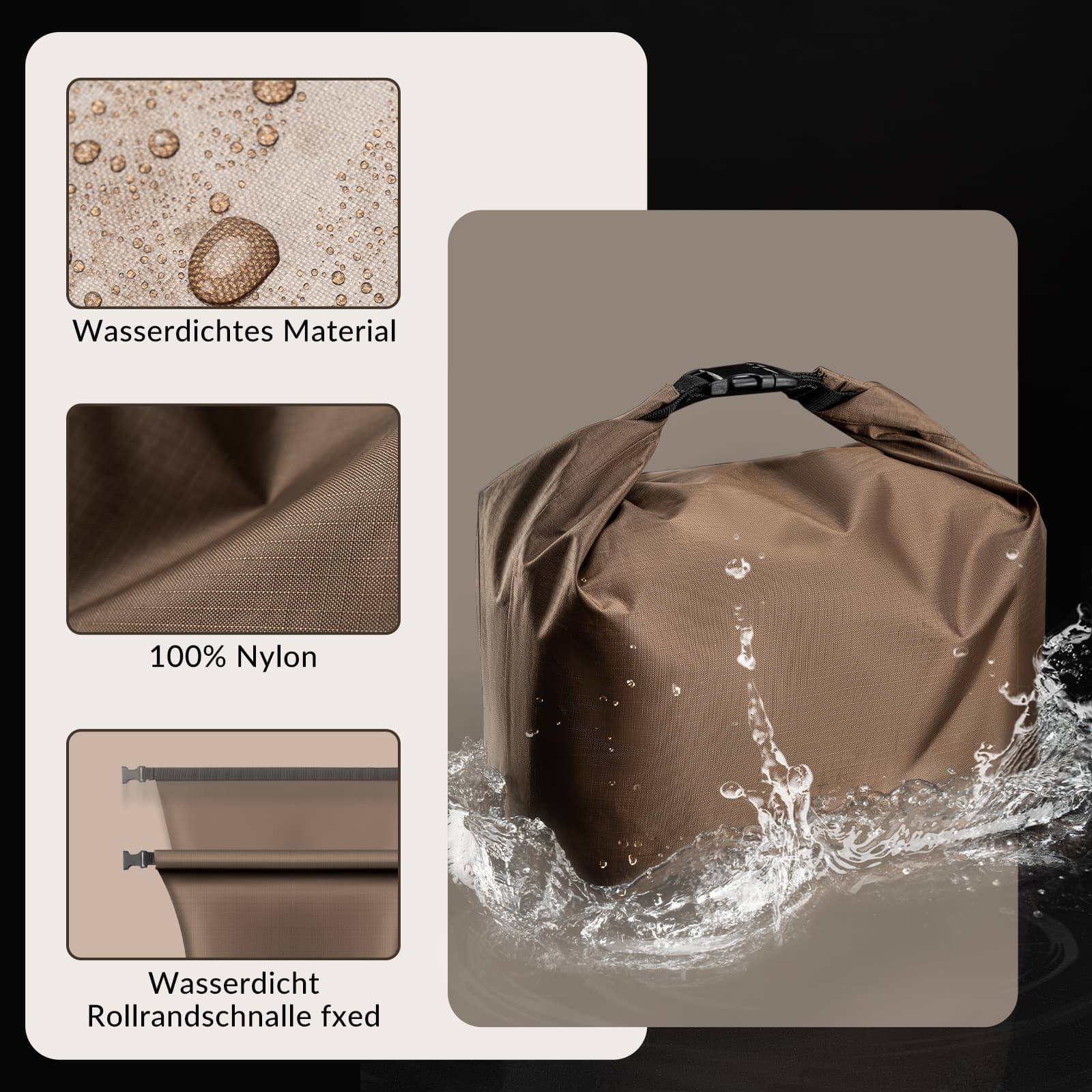 ROCKBROS Wasserdicht Lenkertasche Abnehmbar Fahrradkorb ca.5,5L - Fahrradtaschen ROCKBROS - EU - NooMii