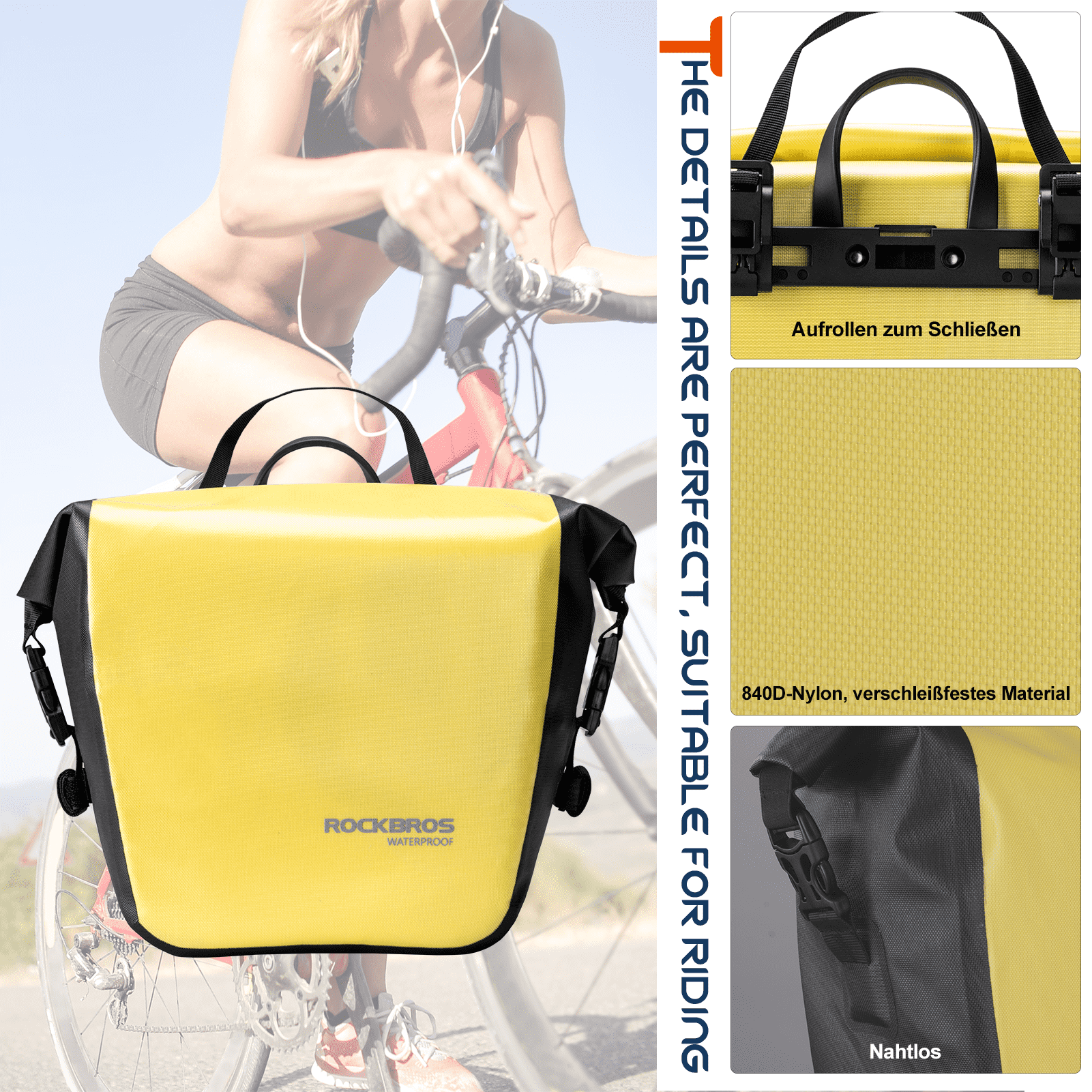 ROCKBROS Wasserdichte Gepäckträgertasche 12 - 16L - Fahrradtaschen ROCKBROS - EU - NooMii