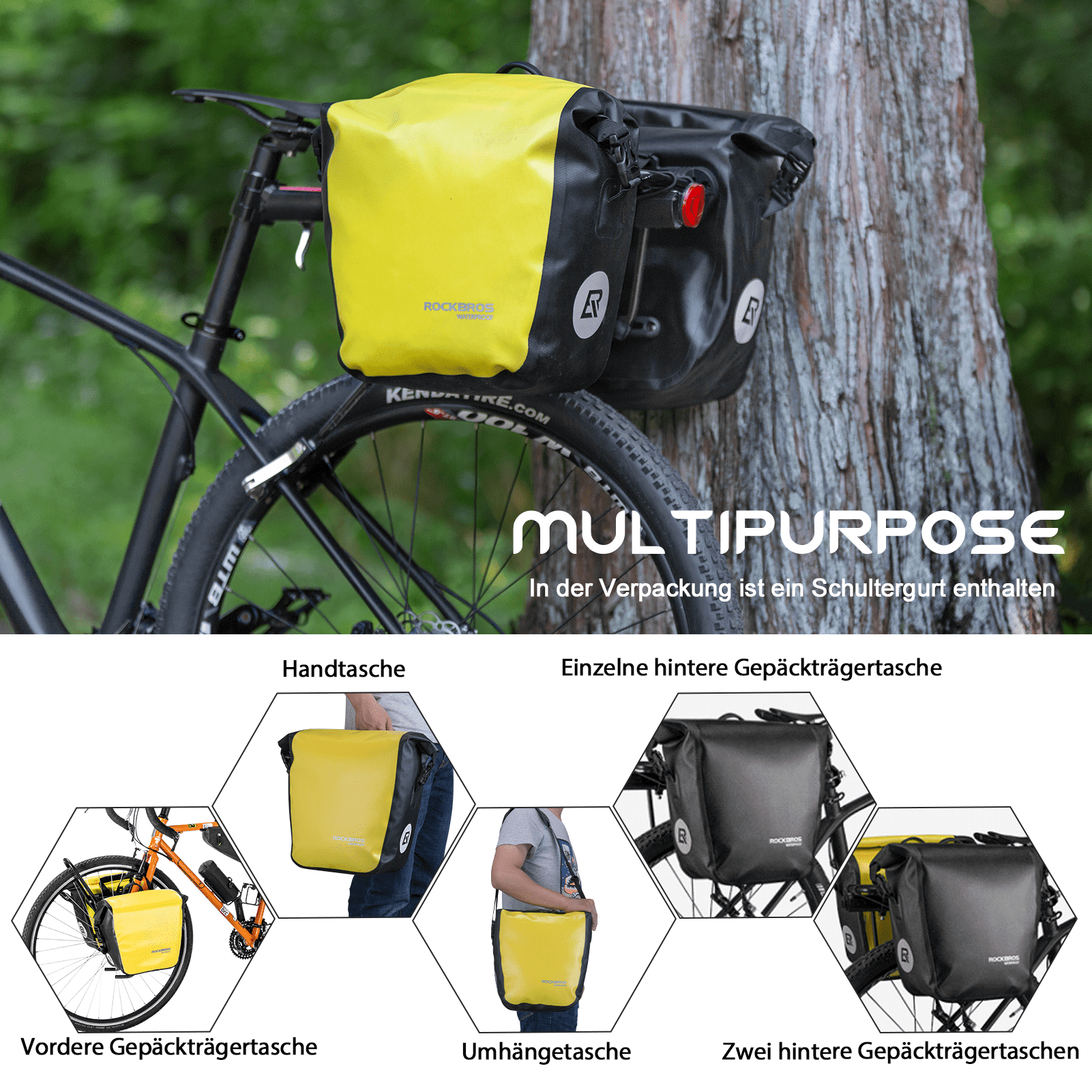 ROCKBROS Wasserdichte Gepäckträgertasche 12 - 16L - Fahrradtaschen ROCKBROS - EU - NooMii