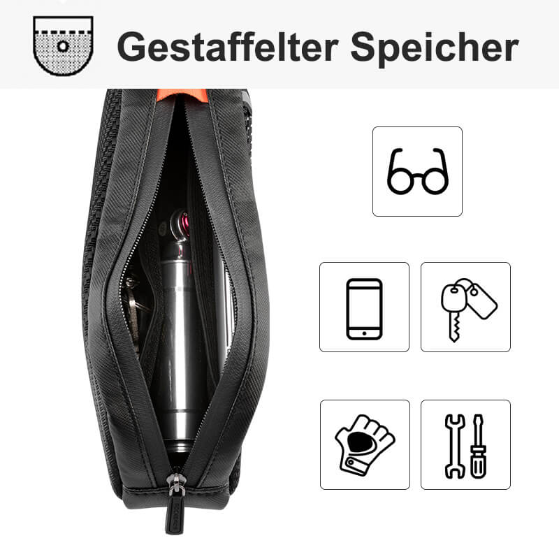 ROCKBROS Wasserdichte Rahmentasche Oberrohrtasche Schwarz 1L - Fahrradtaschen ROCKBROS - EU - NooMii