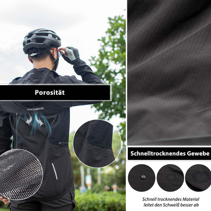 ROCKBROS Winddichte Fahrrad Jacke mit abnehmbarem Ärmel Softshelljacke - Fahrradjacke ROCKBROS - EU - NooMii