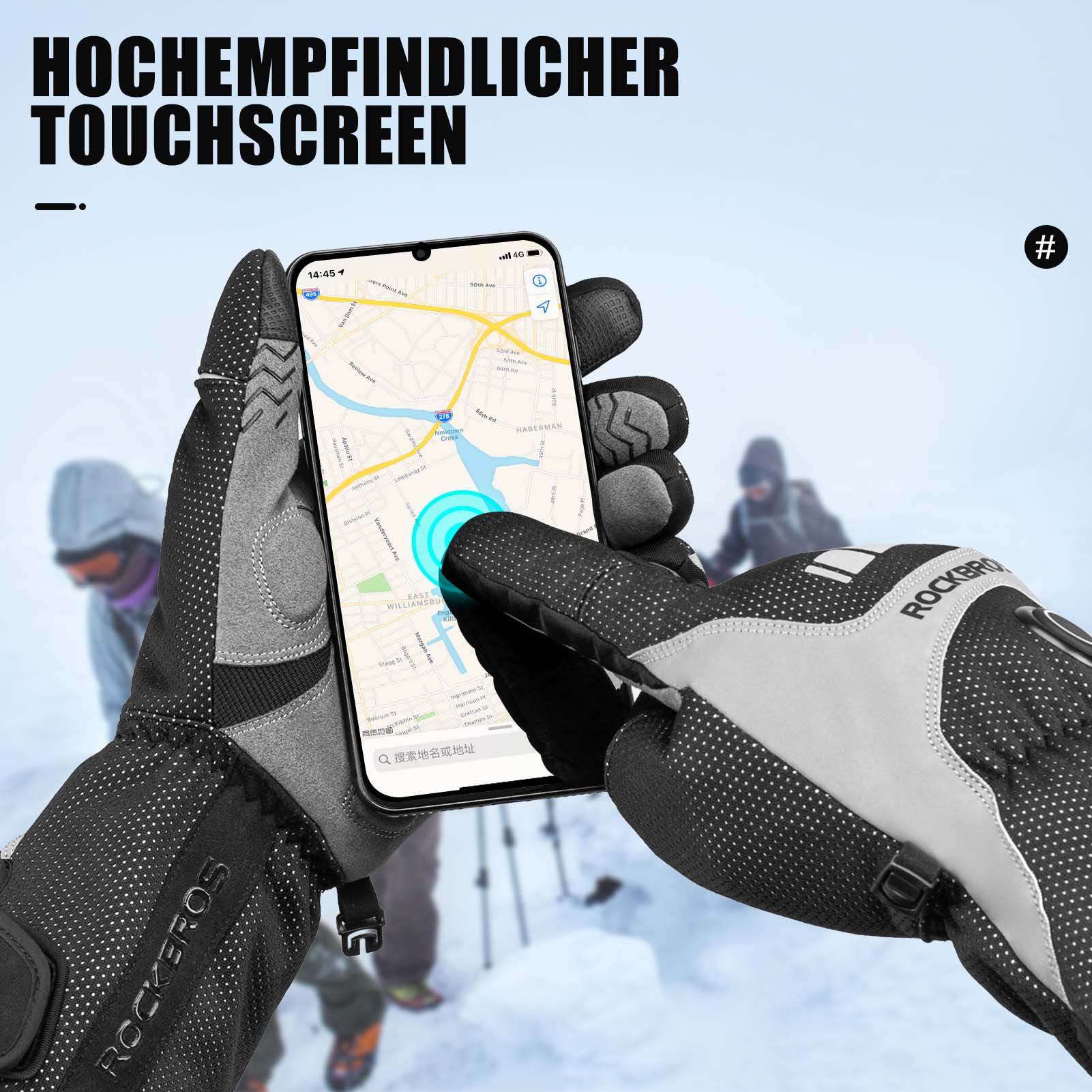 ROCKBROS Winter Beheizte Fahrradhandschuhe Wiederaufladbare Handschuhe M - XL - Fahrradhandschuhe ROCKBROS - EU - NooMii