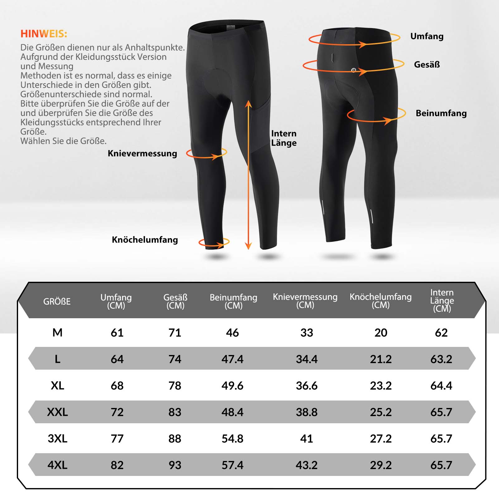 ROCKBROS Winter Fahrrad Lange Hose Elastische Radhose Herren/Damen M - 4XL - Fahrradhose ROCKBROS - EU - NooMii