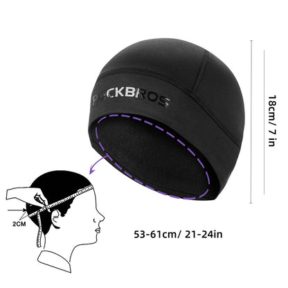 ROCKBROS Winter Fahrrad Mütze Helm Unterziehmütz Unisex