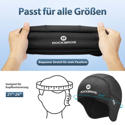 ROCKBROS Winter Fahrrad Mütze Winddicht Helmmütze mit Brillenlöcher - Fahrrad Mütze ROCKBROS - EU - NooMii