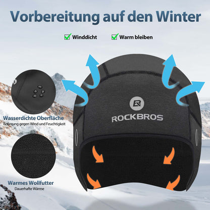 ROCKBROS Winter Fahrrad Mütze Winddicht Helmmütze mit Brillenlöcher - Fahrrad Mütze ROCKBROS - EU - NooMii