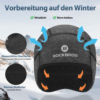 ROCKBROS Winter Fahrrad Mütze Winddicht Helmmütze mit Brillenlöcher - Fahrrad Mütze ROCKBROS - EU - NooMii