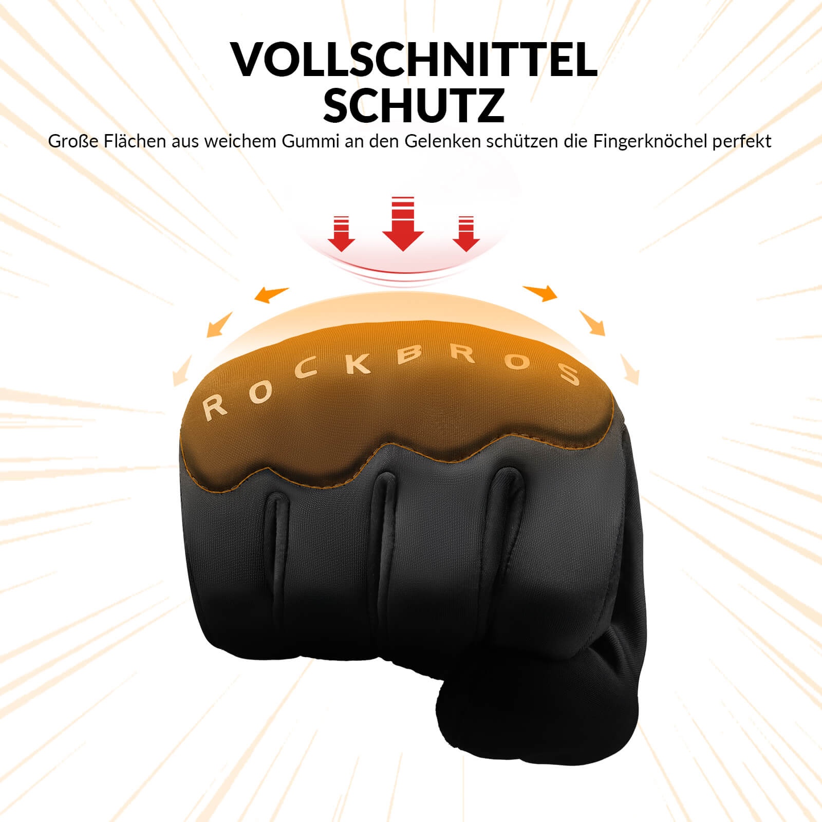 ROCKBROS Winter Fahrradhandschuhe mit Gel Gepolstert Touchscreen - fähig - Fahrradhandschuhe ROCKBROS - EU - NooMii