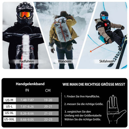 ROCKBROS Winter Fahrradhandschuhe Warm für Fahrrad Laufen Fitness Unisex - Fahrradhandschuhe ROCKBROS - EU - NooMii