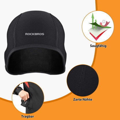 ROCKBROS Winter Laufmütze Fahrrad Mütze aus Fleece schweißfest und warm - Fahrrad Mütze ROCKBROS - EU - NooMii