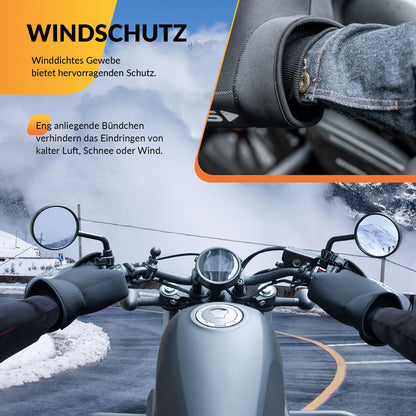 ROCKBROS Winter Lenkerstulpen Winddicht Motorrad Handschuhe Schwarz - Lenkerstulpe ROCKBROS - EU - NooMii