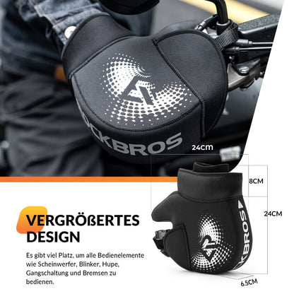 ROCKBROS Winter Lenkerstulpen Winddicht Motorrad Handschuhe Schwarz - Lenkerstulpe ROCKBROS - EU - NooMii