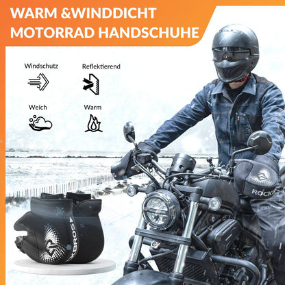 ROCKBROS Winter Lenkerstulpen Winddicht Motorrad Handschuhe Schwarz - Lenkerstulpe ROCKBROS - EU - NooMii