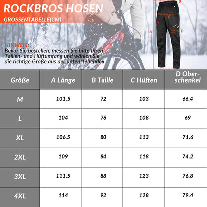 ROCKBROS Winter Radhose Herren Windschutz Radsportanzug - Fahrradhose ROCKBROS - EU - NooMii