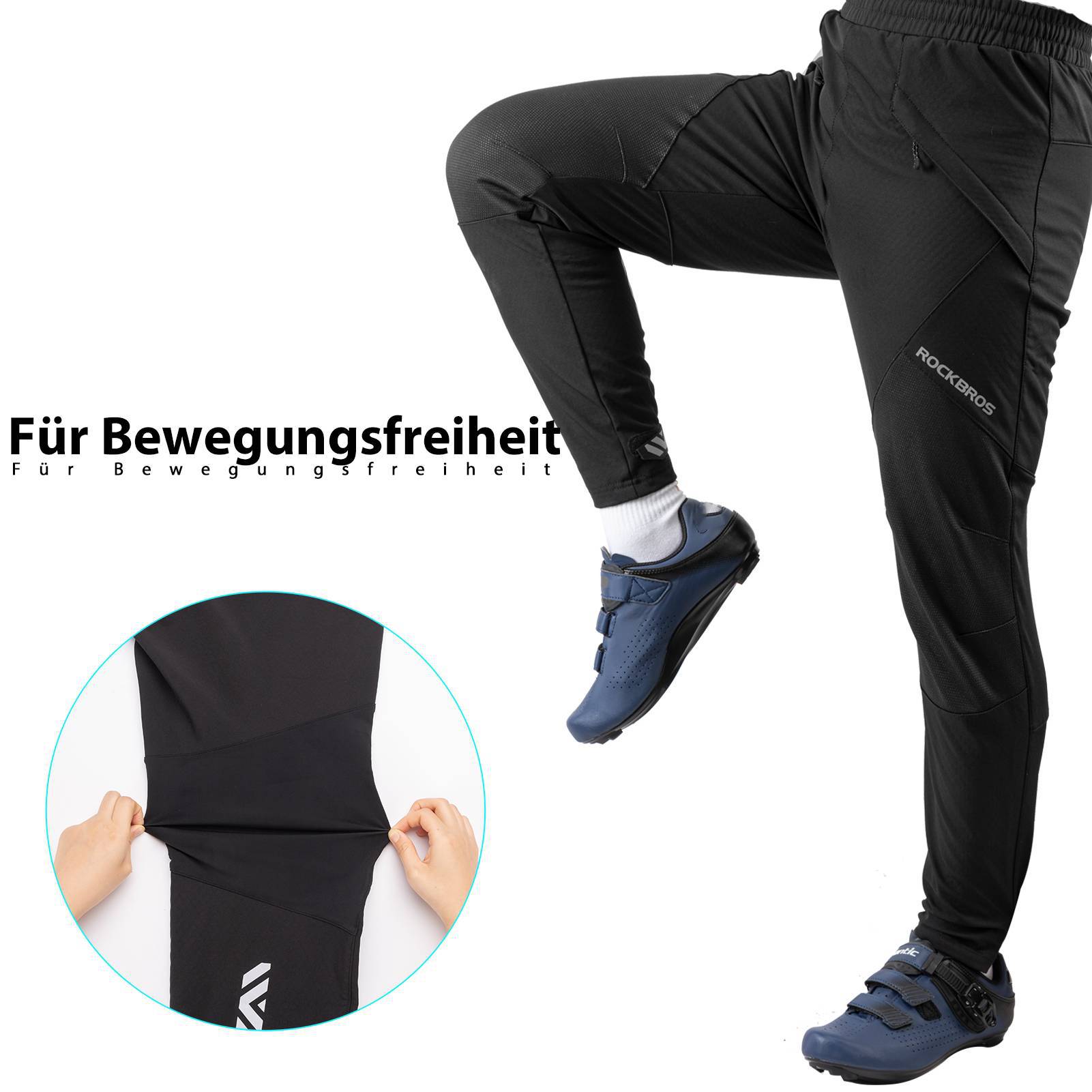 ROCKBROS Winter Radlerhose Herren Lange Fahrradhose Warm Fleece - Fahrradhose ROCKBROS - EU - NooMii