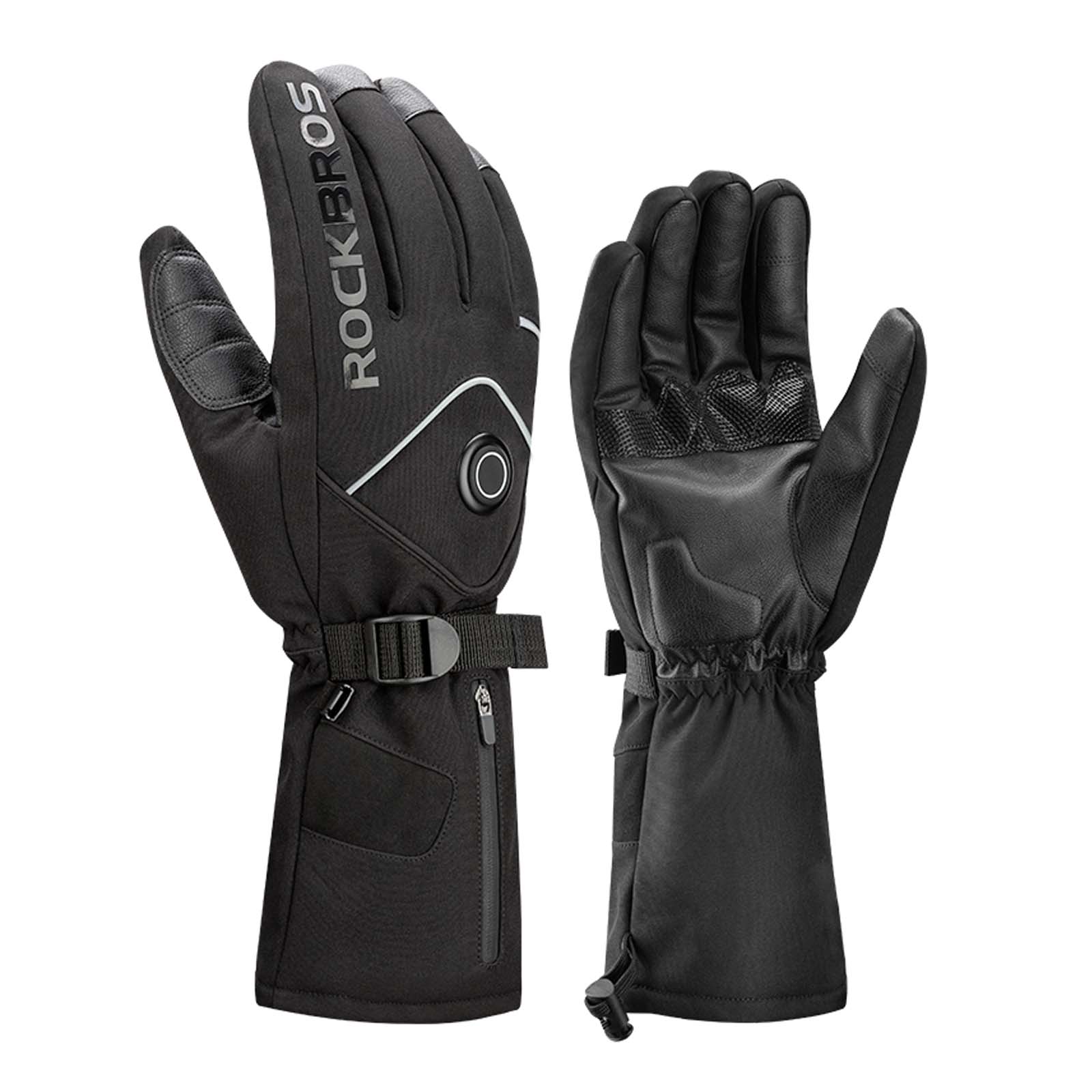 ROCKBROS Winter Skihandschuhe Wiederaufladbare Beheizte Handschuhe Schwarz - Fahrradhandschuhe ROCKBROS - EU - NooMii