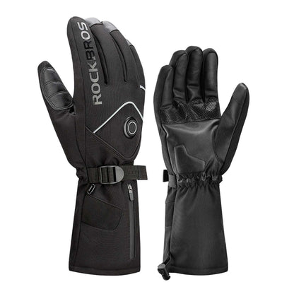 ROCKBROS Winter Skihandschuhe Wiederaufladbare Beheizte Handschuhe Schwarz - Fahrradhandschuhe ROCKBROS - EU - NooMii