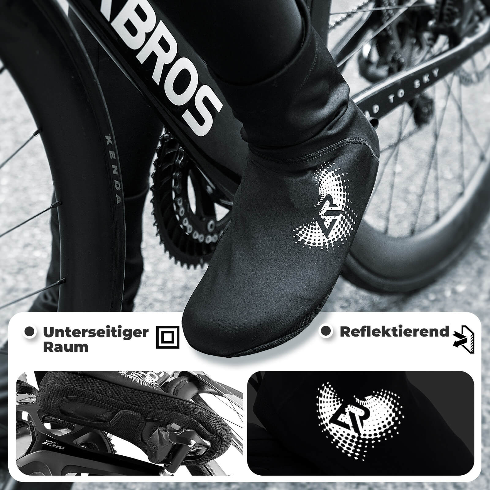 ROCKBROS Winter Warm Überschuhe Wasserabweisend Schuhüberzieher - Fahrrad Überschuhe ROCKBROS - EU - NooMii