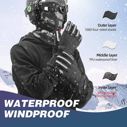 ROCKBROS Winterhandschuhe Fahrradhandschuhe Herren Winddicht M - 2XL - Fahrradhandschuhe ROCKBROS - EU - NooMii