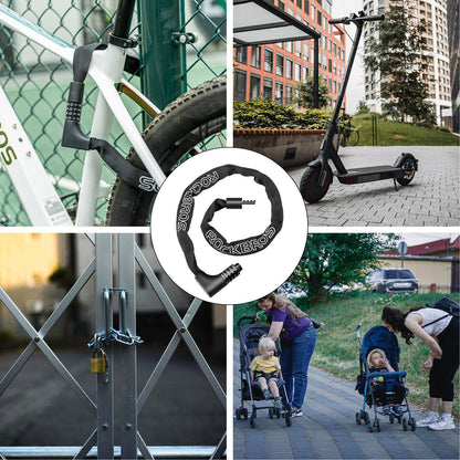 ROCKBROS Zahlenschloss mit 4 - stelligem Zahlencode 96 cm Länge - Fahrradschloss ROCKBROS - EU - NooMii