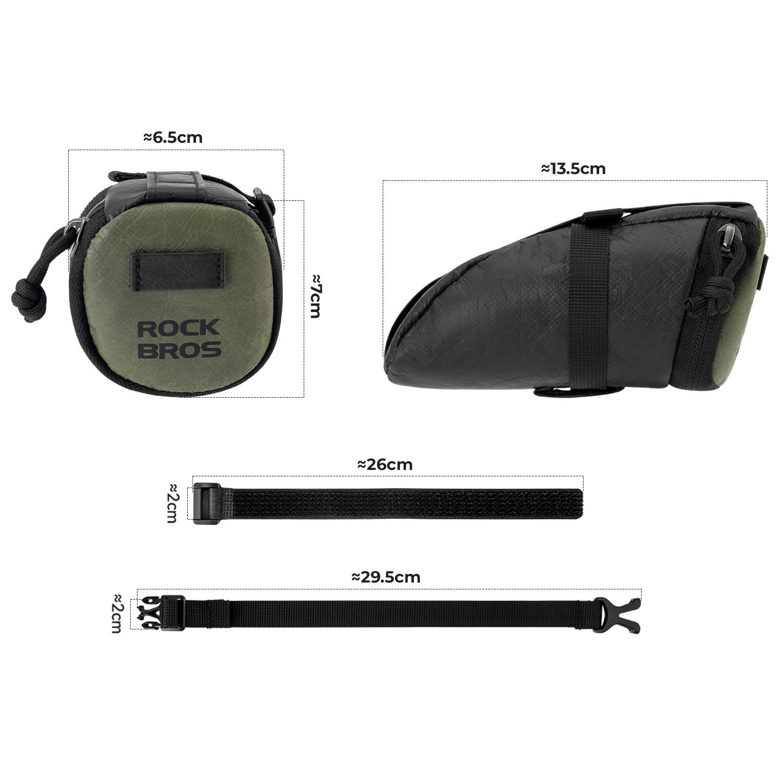 Satteltasche Wasserabweisend Kompakt 0.2L - Fahrradtaschen ROCKBROS - EU - NooMii