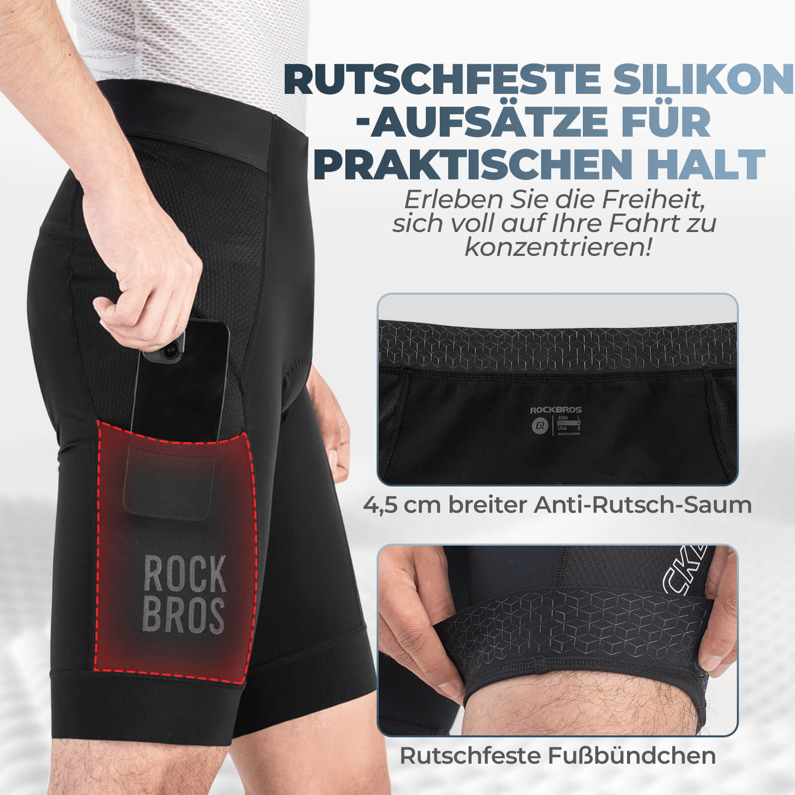 Schnelltrocknende Fahrradhose Atmungsaktiv Herren Sommer - Fahrradhose ROCKBROS - EU - NooMii