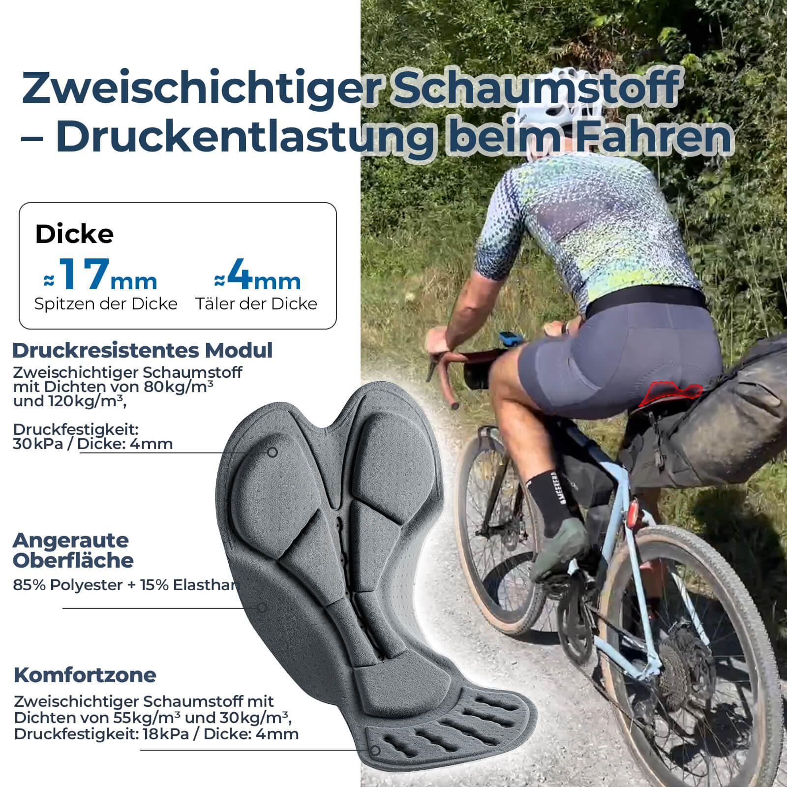 Schnelltrocknende Fahrradhose Atmungsaktiv Herren Sommer - Fahrradhose ROCKBROS - EU - NooMii