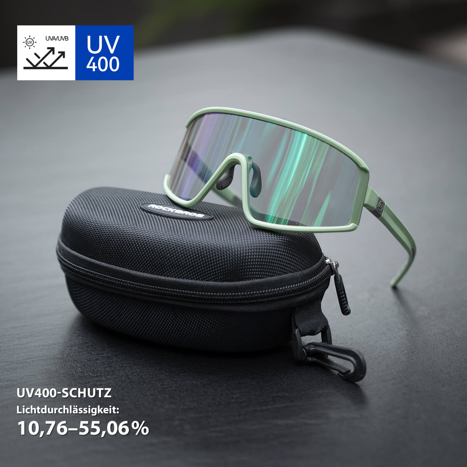 Selbsttönende Sonnenbrille Ultraleicht UV400 Schutz Grün - Fahrradbrille ROCKBROS - EU - NooMii