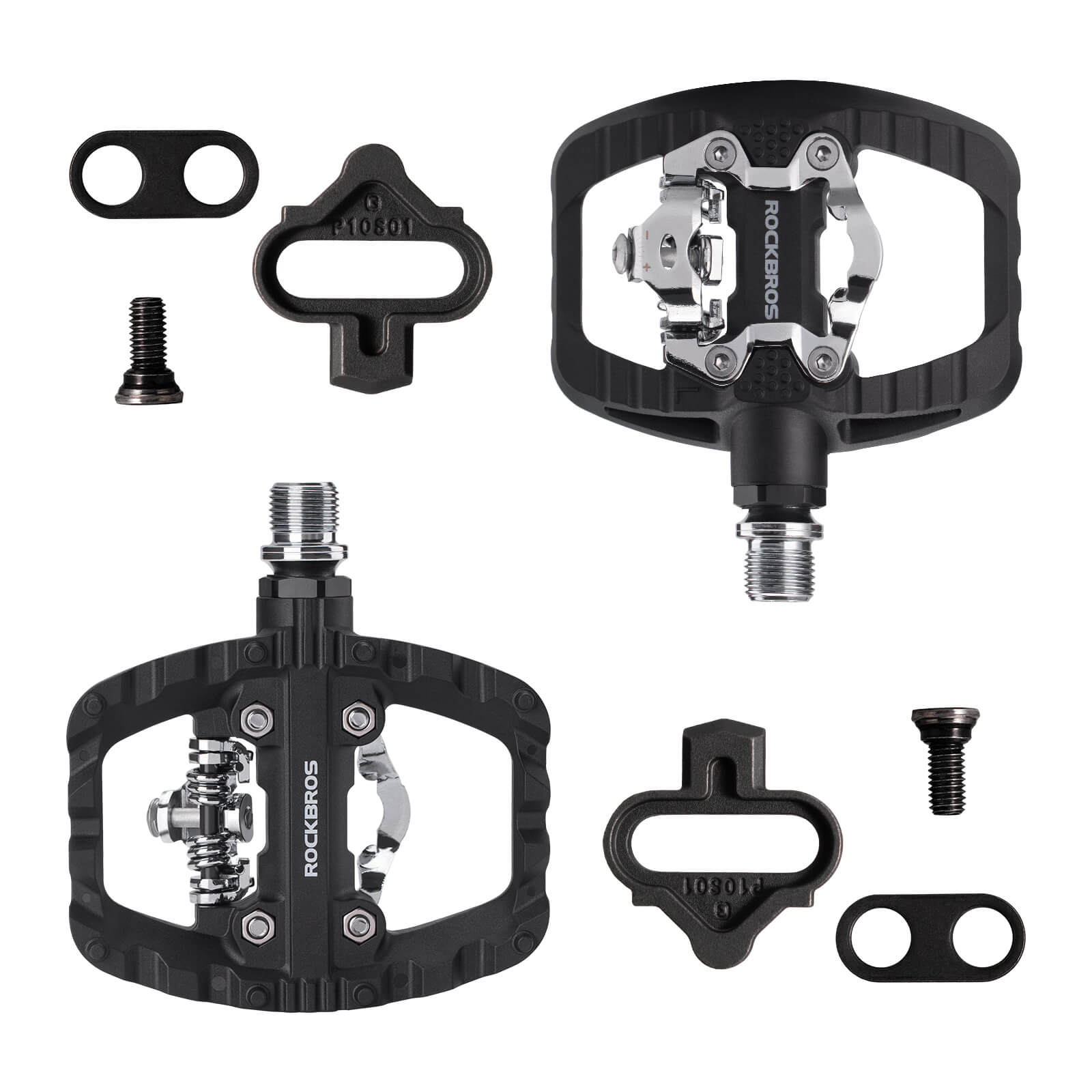SPD - Klickpedale & Plattformpedale 2 - in - 1 inkl. Cleats 9/16" - Fahrradpedale ROCKBROS - EU - NooMii
