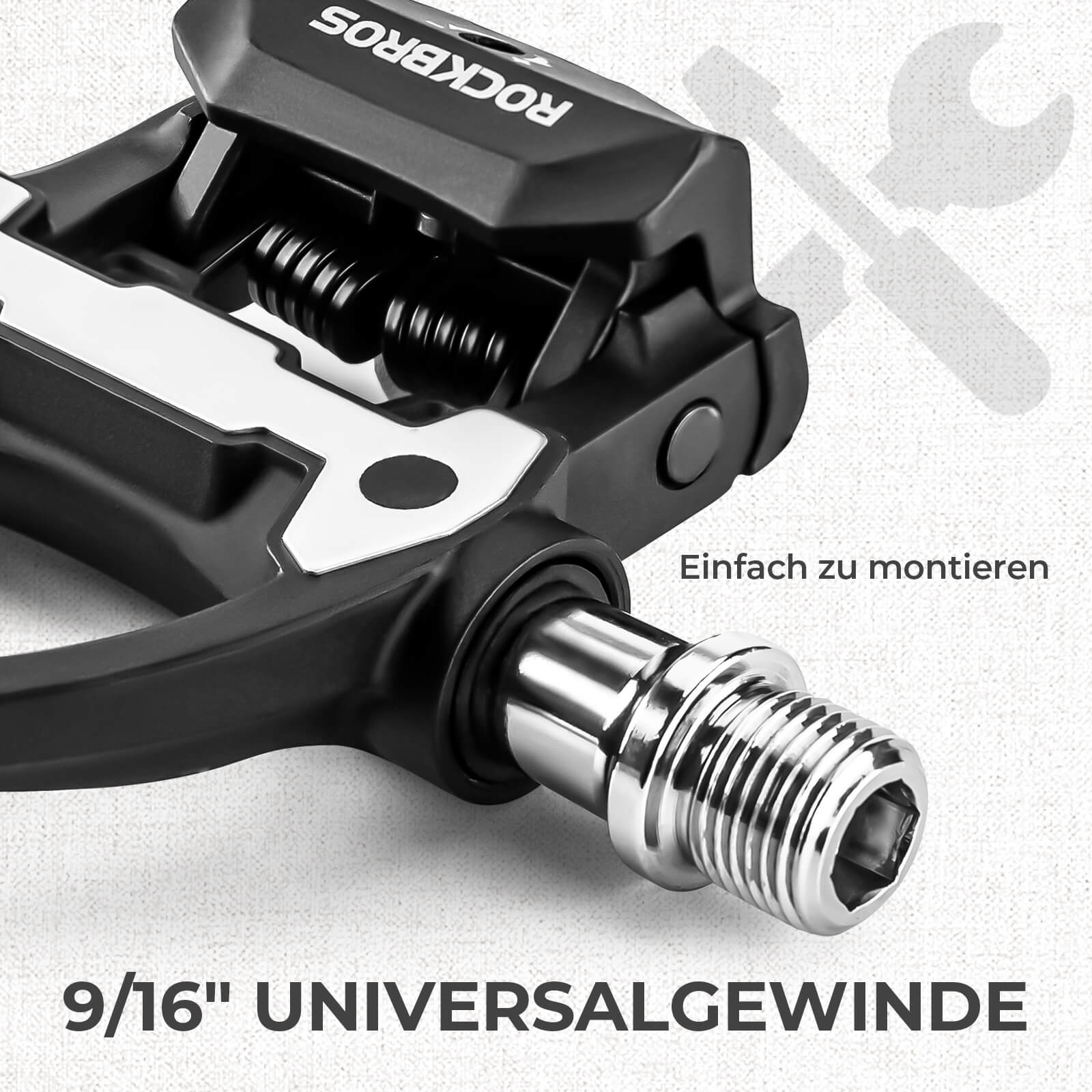 SPD Pedale Einstellbarer Spannung inkl. Cleats für Rennrad Wettkampf - Fahrradpedale ROCKBROS - EU - NooMii